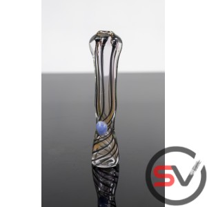 SWIRLY LINES GLASS ONE HITTER 5CT/PK